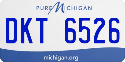 MI license plate DKT6526