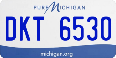 MI license plate DKT6530
