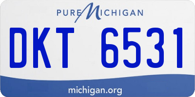 MI license plate DKT6531