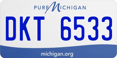 MI license plate DKT6533