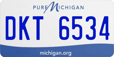 MI license plate DKT6534