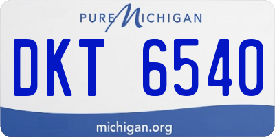 MI license plate DKT6540