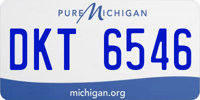 MI license plate DKT6546