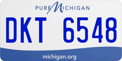 MI license plate DKT6548