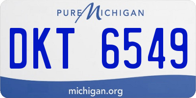 MI license plate DKT6549