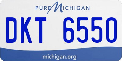 MI license plate DKT6550