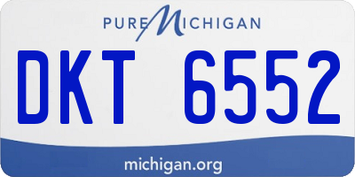 MI license plate DKT6552