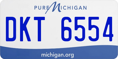 MI license plate DKT6554
