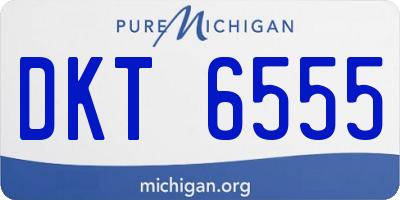 MI license plate DKT6555