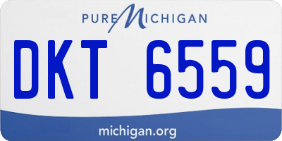 MI license plate DKT6559