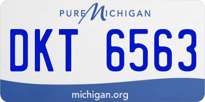 MI license plate DKT6563