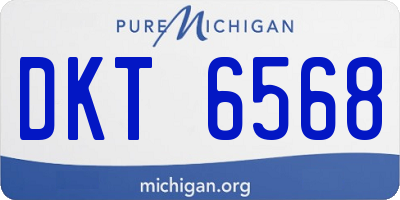 MI license plate DKT6568