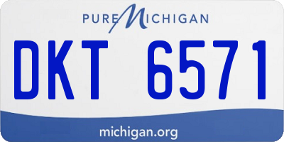 MI license plate DKT6571