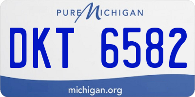 MI license plate DKT6582