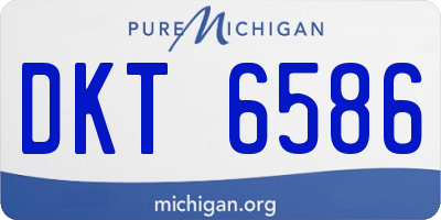 MI license plate DKT6586