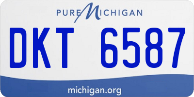 MI license plate DKT6587