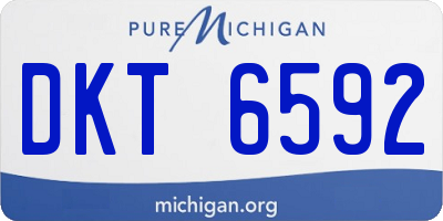 MI license plate DKT6592