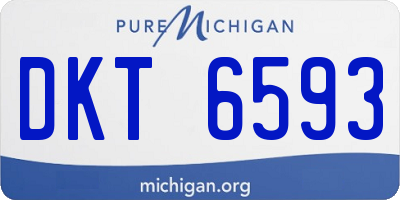 MI license plate DKT6593
