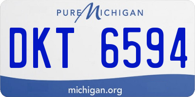 MI license plate DKT6594