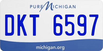 MI license plate DKT6597