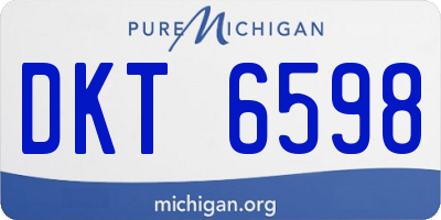 MI license plate DKT6598