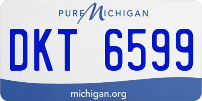 MI license plate DKT6599