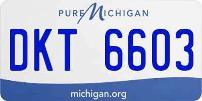 MI license plate DKT6603