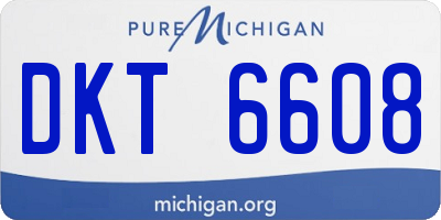MI license plate DKT6608