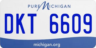 MI license plate DKT6609