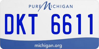 MI license plate DKT6611