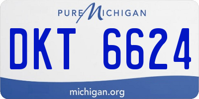 MI license plate DKT6624
