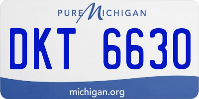MI license plate DKT6630