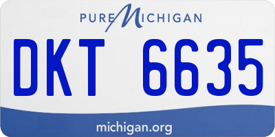 MI license plate DKT6635