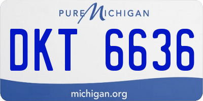 MI license plate DKT6636