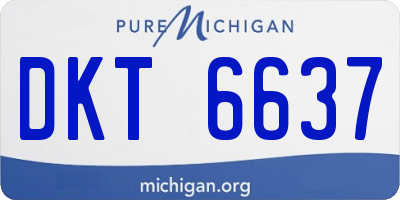 MI license plate DKT6637