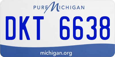 MI license plate DKT6638