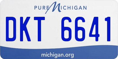 MI license plate DKT6641