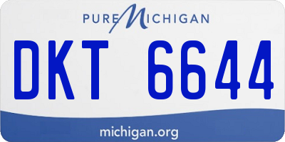 MI license plate DKT6644