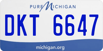 MI license plate DKT6647