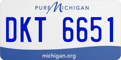 MI license plate DKT6651