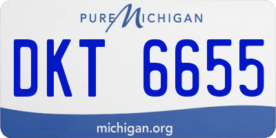 MI license plate DKT6655