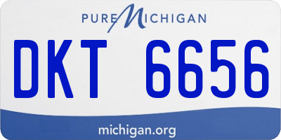 MI license plate DKT6656