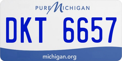 MI license plate DKT6657