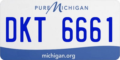 MI license plate DKT6661