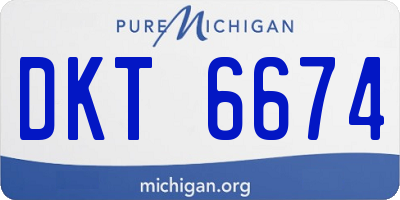 MI license plate DKT6674