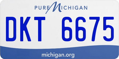 MI license plate DKT6675