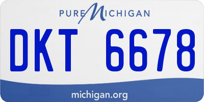 MI license plate DKT6678