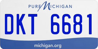 MI license plate DKT6681