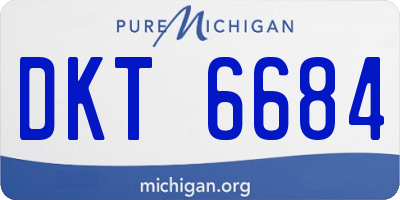 MI license plate DKT6684