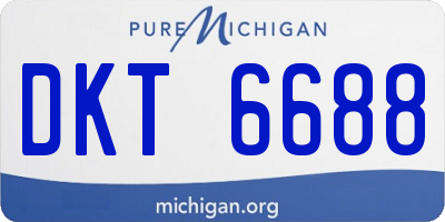 MI license plate DKT6688